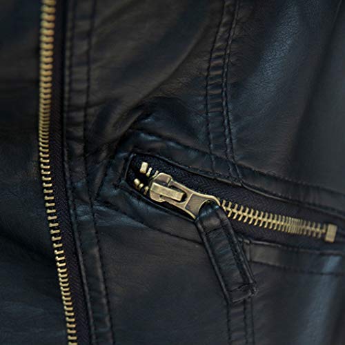 Chaquetas Moto de Mujer Tumblr Corta Otoño Tallas Grandes,PAOLIAN Chaquetas Hippies Invierno Canguro Cuero Sintético con Cremallera Abrigo Mujer Joven Fiesta Vestir Entallados Bonitas