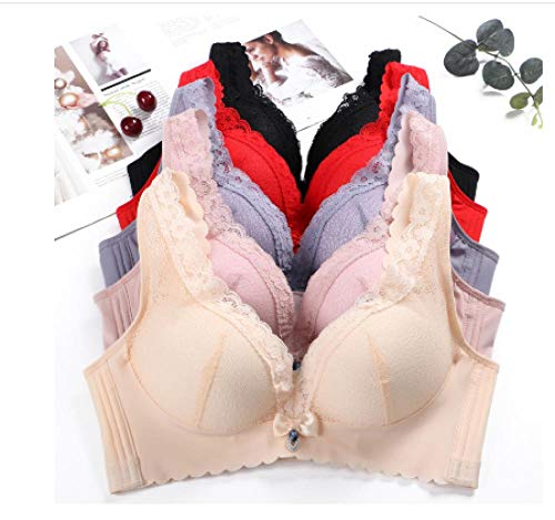 Charm4you Aucun anneau Soutien-Gorge de réglage Confortable, Sous-vêtements de Soutien-Gorge à bandoulière réglable à Section Mince-Noir_42 / 95