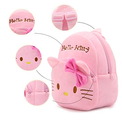CHDJ - Mochila de peluche para bebé (1-3 años) Rosa Rosa claro Hello Kitty 3 años