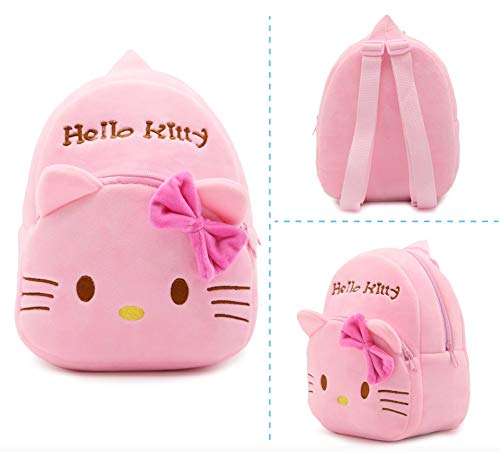 CHDJ - Mochila de peluche para bebé (1-3 años) Rosa Rosa claro Hello Kitty 3 años