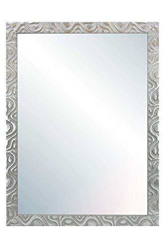 Chely Intermarket, Espejo de Pared Cuerpo Entero 60X80 cm(69x89cm)/Plata-Plateada/Mod-144, Ideal para peluquerías, salón, Comedor, Dormitorio y oficinas. Fabricado en España. Material Madera.