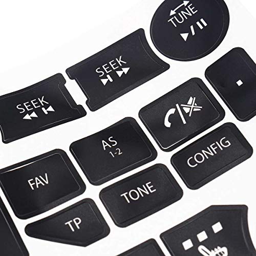 Chengxin Car Decals Un Conjunto Fix Botón Desgastado Coches Aire Acondicionado con Temperatura Radio Kit de reparación Las Etiquetas engomadas para SA-AB 3ª generación 9-5NG 9-4X (Color : Negro)