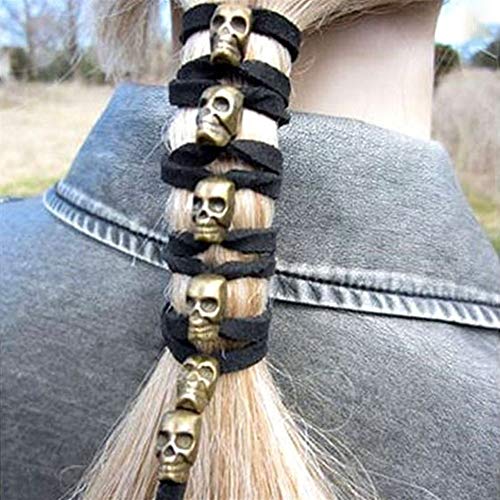 chenyou Cuerda De Pelo Vintage Punk Metal Cráneo Hairband Adornos Mujeres Ponytail Styling Headwear Accesorios Antiguos con 6 Colgantes Cintas para el Pelo (Color : 1)