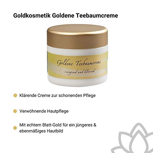 Chi-enterprise - Crema de árbol de té para el cuidado suave con madera de sándalo, aceite de almendra y aceite de pepitas de uva, cuidado de la piel para una piel uniforme I 50 ml