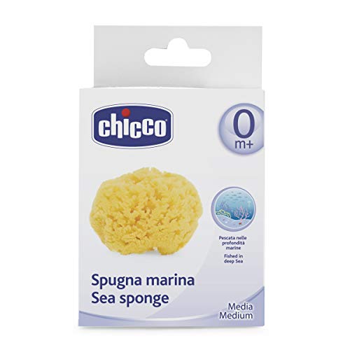 Chicco - Esponja natural marina para el baño del bebé. color natural