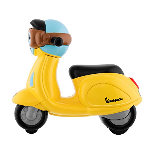 Chicco - Mini moto, Vespa Turbo Touch, con carga por retroceso, color amarillo