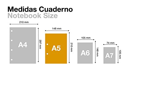 Chic&Love Sweet California - Cuaderno con 120 hojas y cuadrícula, A5, color fucsia