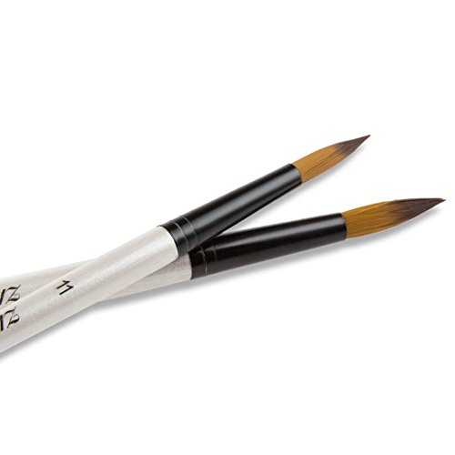 Chilliyin Juego DE 12 Pinceles de Pintura, brochas de Pintura, Punta Redonda de Nailon, Pincel acrílico para Acuarela, Pintura de Roca y Cara