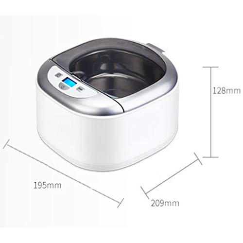 CHQYY Limpiador ultrasónico profesional de joyas d Limpiador de la joyería de ultrasonidos, de 600 ml, pantalla digital y sincronización automática for la limpieza de los vidrios de la joyería, dentad