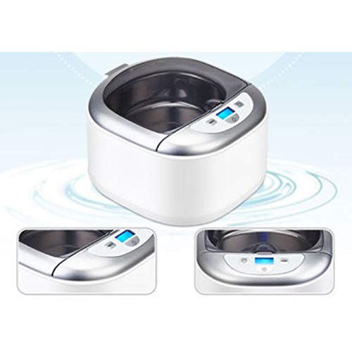 CHQYY Limpiador ultrasónico profesional de joyas d Limpiador de la joyería de ultrasonidos, de 600 ml, pantalla digital y sincronización automática for la limpieza de los vidrios de la joyería, dentad