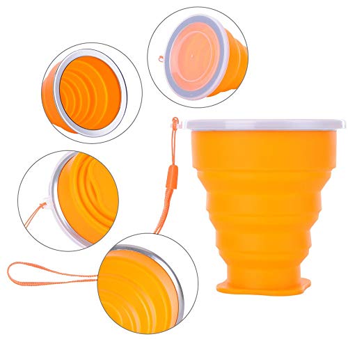 Christia Bella - 3 tazas plegables de silicona para camping, picnic, senderismo, actividades al aire libre