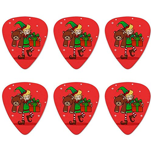 Christmas Elf with Presents and Gifts Novedades Guitar Picks Medium Gauge - Set de 6