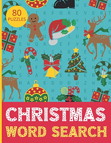 Christmas Word Search. 80 Puzzles: Word Search Puzzle Books For Adults Large Print