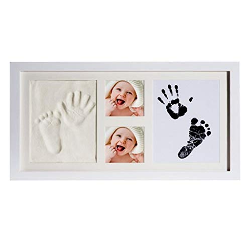 CHSEEO Set de Marco de Fotos y Huellas de Bebé para Niño y Niña, Regalos de Recuerdo Impresión de Huellas de Mano y Pie Fotos y Recuerdos para Bebes #1