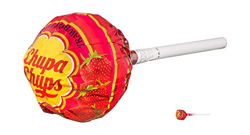 Chupa Chups Original, Caramelo con Palo de Sabores a Fresa, Super Chups 20 unidades de 12 gr. (Total 240 gr.)