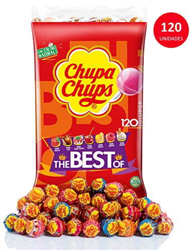Chupa Chups Original, Caramelo con Palo de Sabores Variados, Bolsa de 120 unidades de 12 gr. (Total 1.440 gr.)
