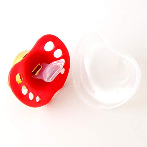 Chupete de lujo Bling y clip de chupete con impresión de letra A, pezón simulador de chupete único sin BPA