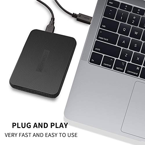 CIRAGO 2TB Disco Duro Externo Portátil Resistente a los Golpes, 2.5 Inch USB 3.0, para PC, Mac, MacBook, Chromebook, Xbox, PS4 (Negro)
