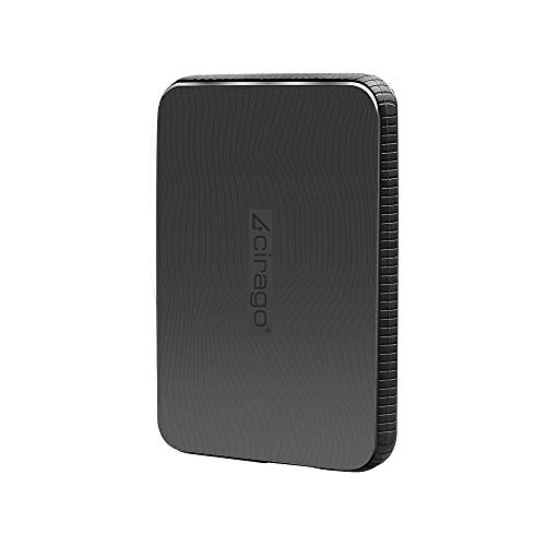 CIRAGO 2TB Disco Duro Externo Portátil Resistente a los Golpes, 2.5 Inch USB 3.0, para PC, Mac, MacBook, Chromebook, Xbox, PS4 (Negro)