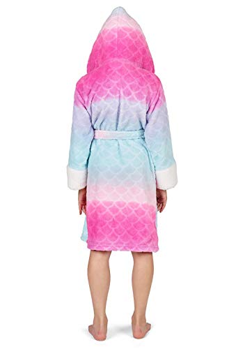 CityComfort Albornoz Suave para Niños | Bata de Baño Infantil con Capucha | Albornoces Suave para Niños Cómodo Unicornio, Sirena, Gato, Gris, Rosado, Púrpura (9/10 años, Arco Iris)