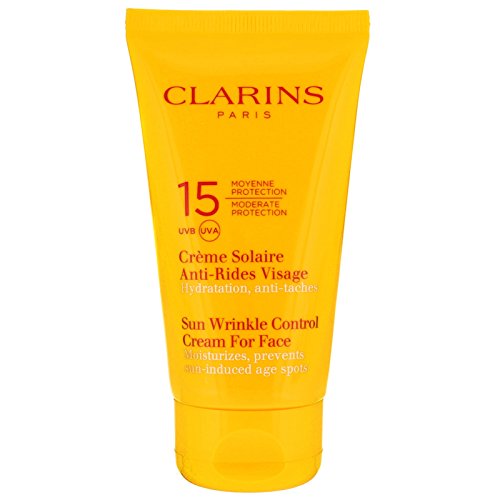 Claire sol Control Crema Antiarrugas para cara moderada protección UVB/UVA 15, 75 ml