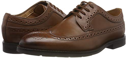 Clarks Ronnie Limit, Zapatos de Cordones Brogue, Braun British Tan Leather, 42 EU