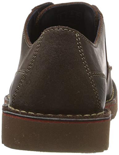 Clarks Vargo Vibe, Zapatos de Cordones Derby para Hombre, Marrón Oscuro Lea Dark Brown Lea, 46 EU