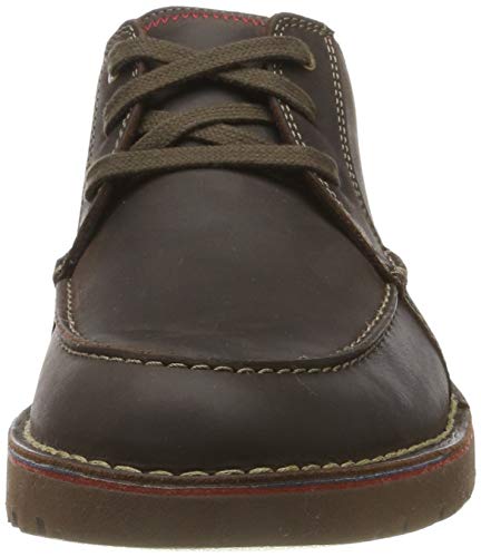 Clarks Vargo Vibe, Zapatos de Cordones Derby para Hombre, Marrón Oscuro Lea Dark Brown Lea, 46 EU