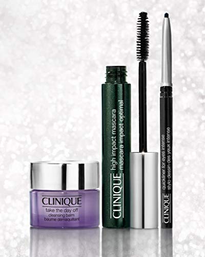 Clinique High Impact Favourites Augen Make-up Set (Mascara, 7ml + bálsamo de limpieza de rostro, 15ml + delineador de ojos, 0.14g)