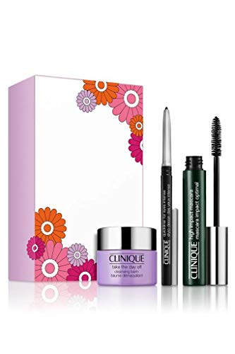 Clinique High Impact Favourites Augen Make-up Set (Mascara, 7ml + bálsamo de limpieza de rostro, 15ml + delineador de ojos, 0.14g)