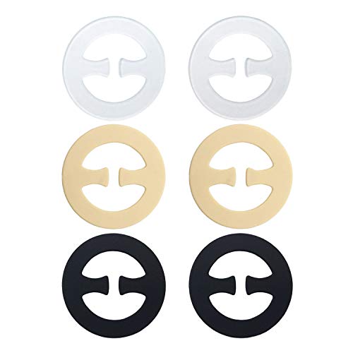 Clips de la correa del sujetador Correas ocultas para el control de la escisión - 6 piezas (Round, un)