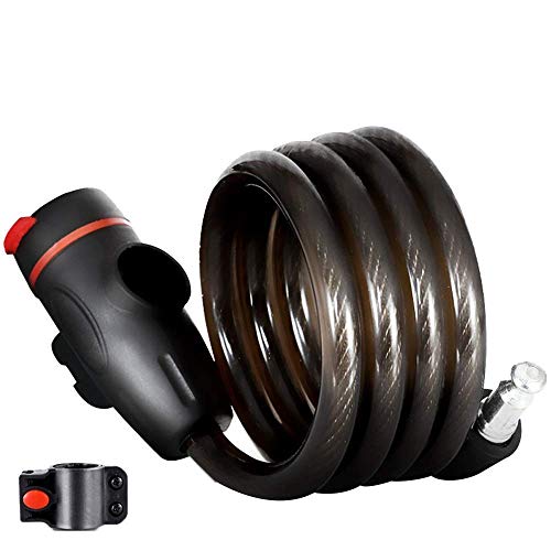 CNMDB Accesorios para Bicicletas Moto T Cerradura, Seguro antirrobo/fácil de almacenar/Bicicletas antirrobo de Bloqueo de Alta Resistencia/Fuerte y Duradero/Cerraduras de Cable Son adecuados for n B
