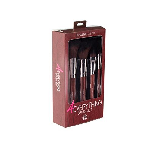 Coastal Scents 4 Everything Makeup Brush Set; Powder, Shadow, Blush, Foundation