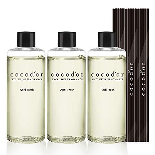 Cocodor Reed Difusor de Aceite Recarga 200ml Abril Fresca Paquete de 3