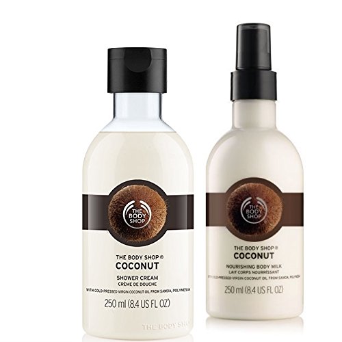 Coconut Shower Cream 250ml + Coconut Body Milk Body Lotion 250ml For NORMAL TO DRY SKIN