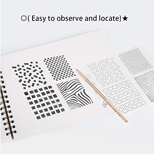 CODIRATO 11 PCS Plantilla para Diario Diseño Geométrico, Plástico Dibujo Pintura Reutilizables Plantillas DIY para Álbum de Recortes, Diario, Escritura, Creaciones Artesanales (14 * 13 cm)