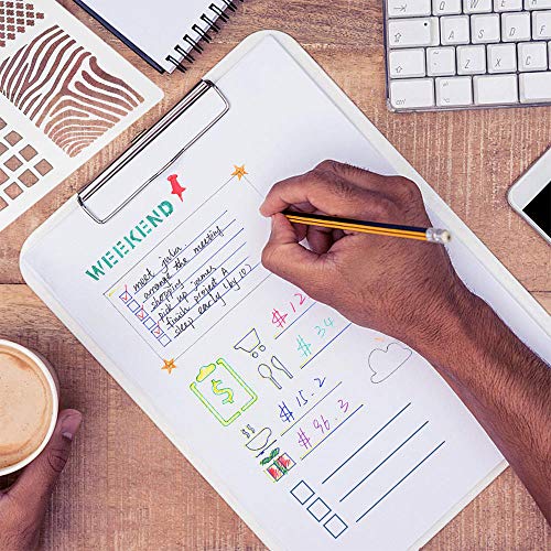 CODIRATO 11 PCS Plantilla para Diario Diseño Geométrico, Plástico Dibujo Pintura Reutilizables Plantillas DIY para Álbum de Recortes, Diario, Escritura, Creaciones Artesanales (14 * 13 cm)