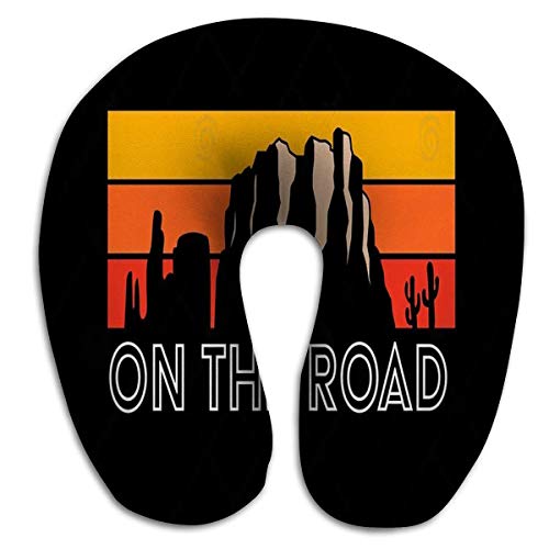 Cojín en Forma de U, Almohada Memory Foam Neck Road Road Road Slogan Typography Graphic Impreso Road Road Trip Slogan Typography Graphic