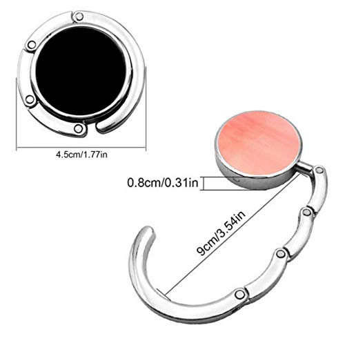 Colgador de acuarela de textura rosa melocotón para bolsos portátiles percha de bolsos de diseño único plegable de sección de almacenamiento de escritorio percha monedero