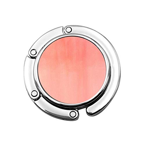 Colgador de acuarela de textura rosa melocotón para bolsos portátiles percha de bolsos de diseño único plegable de sección de almacenamiento de escritorio percha monedero