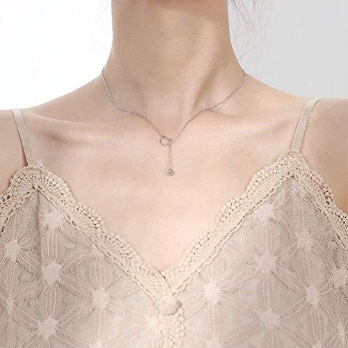 Collar Cat Bell Cute Female Silver Clavícula Cadena Mujer Simple Student Cumpleaños Amor Su Mejor Regalo