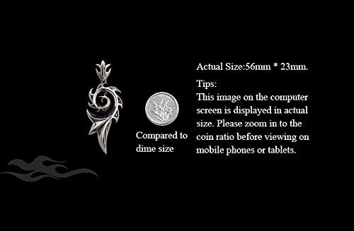 Collar con colgante de plata 925 con alas de dragón para hombre, joyería dominante de moda, personalidad tendencia de clavícula cadena de suéter cadena creativa, 123, color, 60cmsilverchain