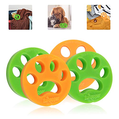 Colmanda Bola De Limpieza De Ropa, 4 Piezas Lavandería Mascota Removedor Universal Flotador Filtro Bolsa de Lavandería Bola Flotante Pet Fur Catcher para Mascotas, Reutilizable e Hipoalergénica