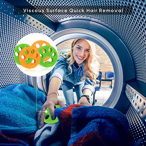 Colmanda Bola De Limpieza De Ropa, 4 Piezas Lavandería Mascota Removedor Universal Flotador Filtro Bolsa de Lavandería Bola Flotante Pet Fur Catcher para Mascotas, Reutilizable e Hipoalergénica