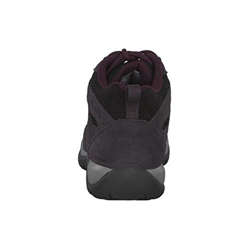Columbia Redmond V2 Mid, Botas de Senderismo Impermeables para Mujer, Negro, Rojo (Black, Black Cherry), 39.5 EU