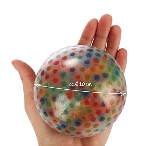 com-four® 2X Anti-Stress-Ball XL - Squeeze Ball para niños y Adultos - Crumple Ball (02 Piezas - Ø 10cm de Color)
