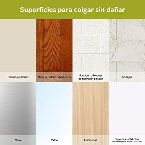 Command 17209 Tiras cuelga cuadros, Blanco, M/L, Set de 12 Piezas