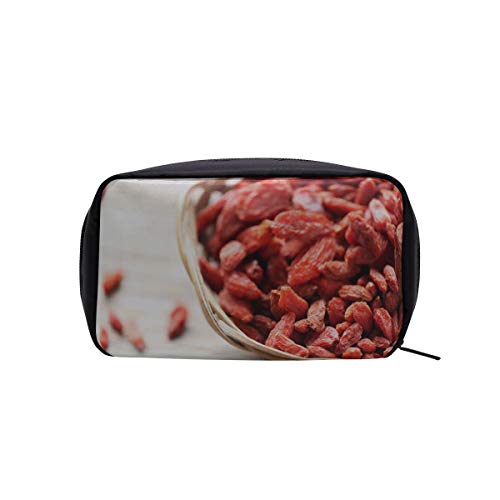 Cómodo bolso de viaje Rojo chino Goji Berries Wonder Woman Bolso de noche Bolsas transparentes Bolso de maquillaje de moda para niños Bolsas de cosméticos Estuche multifunción Bolso de lona para muj