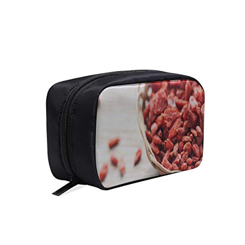 Cómodo bolso de viaje Rojo chino Goji Berries Wonder Woman Bolso de noche Bolsas transparentes Bolso de maquillaje de moda para niños Bolsas de cosméticos Estuche multifunción Bolso de lona para muj