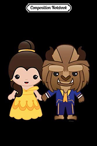 Composition Notebook: Beauty and the Beast Emoji Disney Princess Enchanted Tales Ariel Belle Elsa Aurora Journal Notebook Blank Lined Ruled 6x9 100 Pages